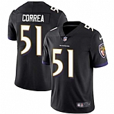 Nike Baltimore Ravens #51 Kamalei Correa Black Alternate NFL Vapor Untouchable Limited Jersey,baseball caps,new era cap wholesale,wholesale hats